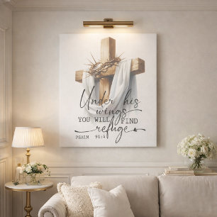 Under His Wings Scripture Art – Psalm 91:4
