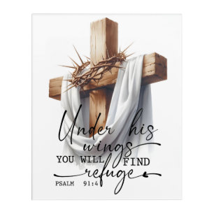 Under His Wings Scripture Art – Psalm 91:4