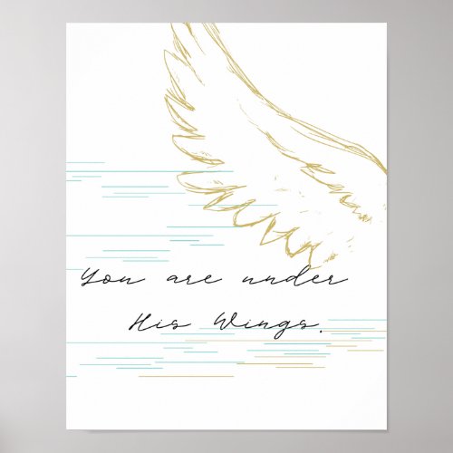 Under His Wings Sketch Art Poster II