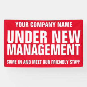 Under new management business signage banner