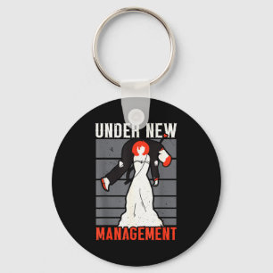 Under New Management Marriage Stag Party Bachelor Keychain