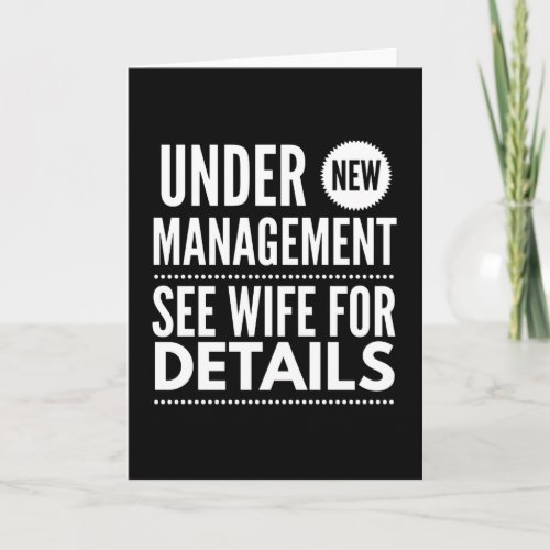 Under New Management of Wife Retirement Card