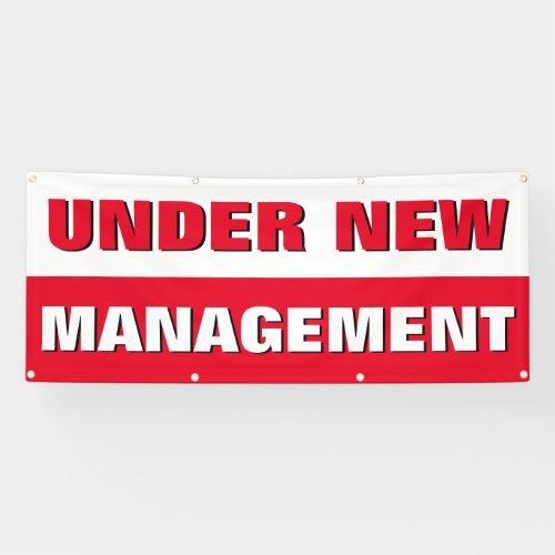 Under New Management Small Business Banner