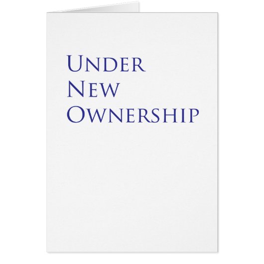 Under new ownership cards (Front)