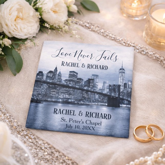 Under New York City Lights Save the Date Magnet (Creator Uploaded)