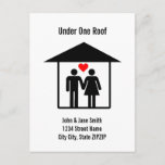 Under One Roof Announcement Postcard at Zazzle