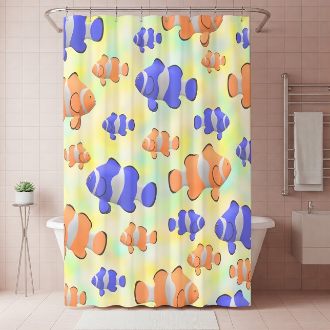 Under Sea Colorful Clownfish   Shower Curtain (Creator Uploaded)