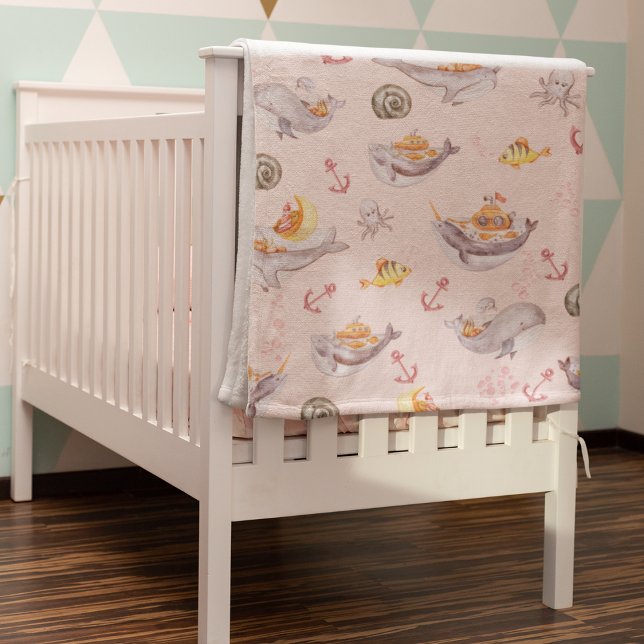 Under Sea Creatures & Marine Life Baby Blanket (Under Sea Creatures & Marine Life Baby Blanket
☆ by MaggieDecoration)