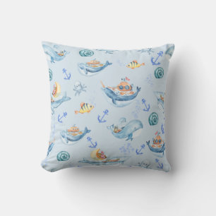 Under Sea Creatures & Marine Life Throw Pillow