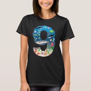 Under Sea Realistic Fish Starfish Ninth Number 9 T-Shirt