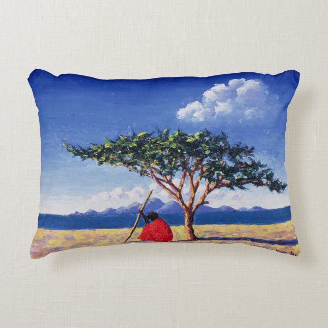Under the Acacia Tree 1991 Decorative Pillow (Front)