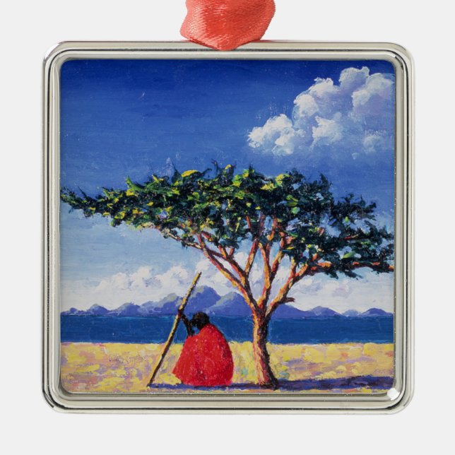 Under the Acacia Tree 1991 Metal Ornament (Front)