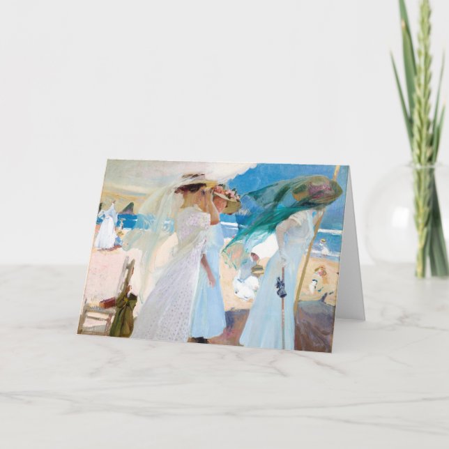 Under the Awning, Zarauz | Joaquín Sorolla Card (Front)
