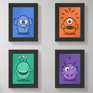Under the Bed Buddies Wall Art Sets