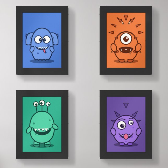 Under the Bed Buddies  Wall Art Sets (Front)