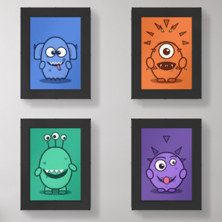 Under the Bed Buddies Wall Art Sets