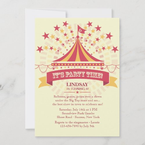 Under the Big Tent Invitation