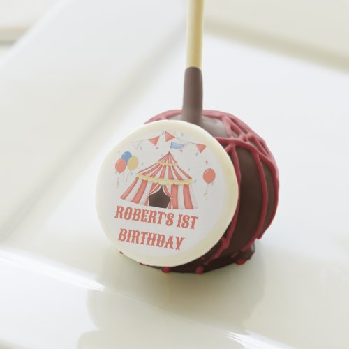 Under the Big Top Circus Birthday Party Cake Pops
