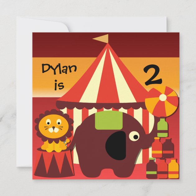 Under The Big Top Circus Invitations | Zazzle