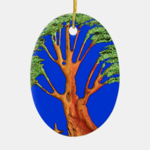Under the Blue Sky: The Acacia Tree Collection Ceramic Ornament