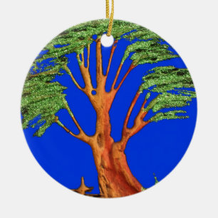 Under the Blue Sky: The Acacia Tree Collection Ceramic Ornament