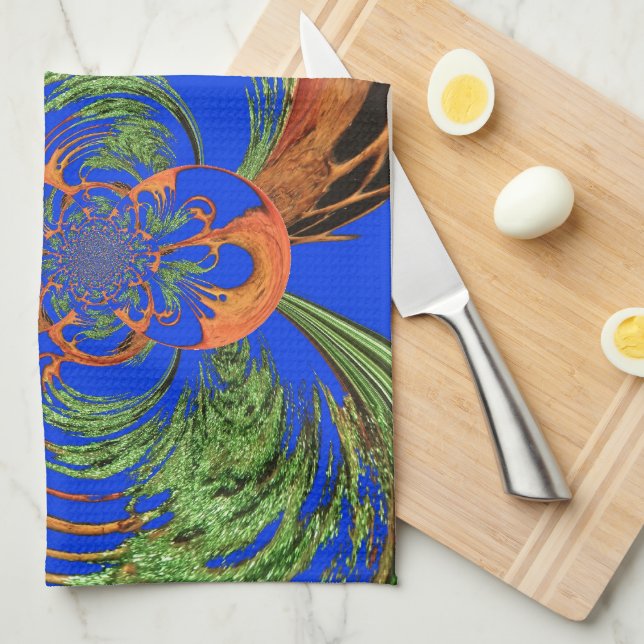 Under the Blue Sky: The Acacia Tree Collection Kitchen Towel (Quarter Fold)