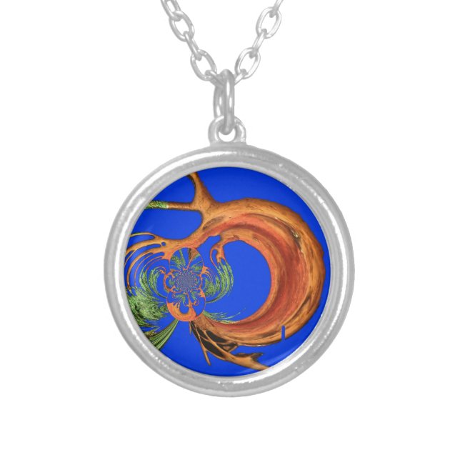 Under the Blue Sky: The Acacia Tree Collection Silver Plated Necklace (Front)