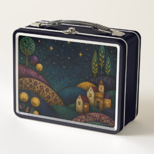 UNDER THE BLUE STARRY SKY METAL LUNCH BOX