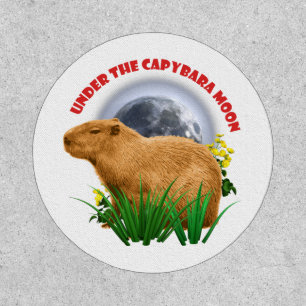 Under the Capybara Moon Cute Animal Patch