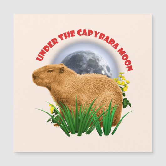 Under the Capybara Moon Funny Capybara (Front)