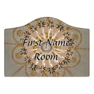 Under The Chandelier Door Sign