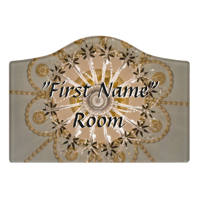 Under The Chandelier Door Sign (Small Crest Front)