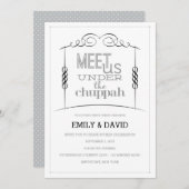 Under the Chuppah Jewish Wedding Invitation (Front/Back)