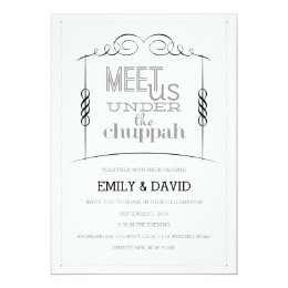 Jewish Wedding Invitations Announcements Zazzle Under The Chuppah Jewish Wedding Invitation
