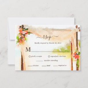 Under The Chuppah Wedding RSVP Card