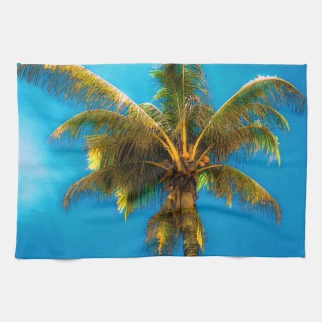 Under the Coconut Palm Kitchen Towel (Horizontal)