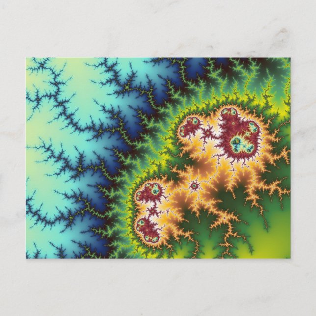 Under The Forest - Fractal Postcard (Front)