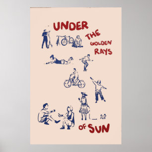 Under the golden rays of sun poster
