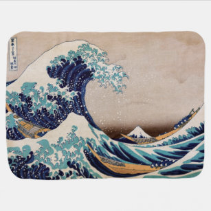Under the Great Wave off Kanagawa Baby Blanket