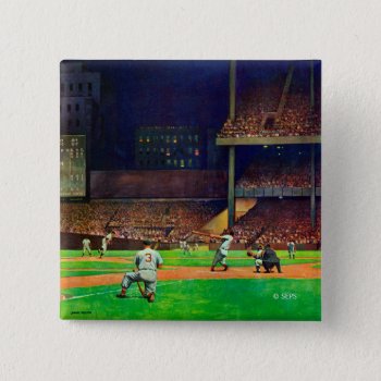 Under The Lights By John Falter Pinback Button by PostSports at Zazzle