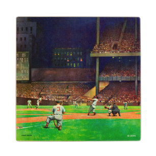 Under The Lights by John Falter Wood Coaster
