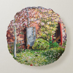Under the Magnolia Round Pillow