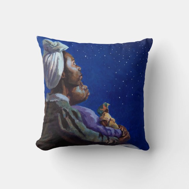 Under the Midnight Blues 2003 Throw Pillow (Front)