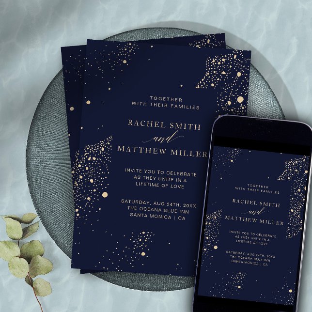 Under the Milky Way twinkling stars night sky  Invitation (Creator Uploaded)