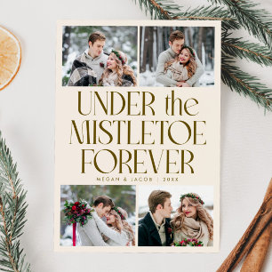 Under the Mistletoe Forever Cream Photo  Holiday Card
