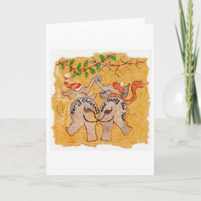 Under the Mistletoe Holiday Card (Front)