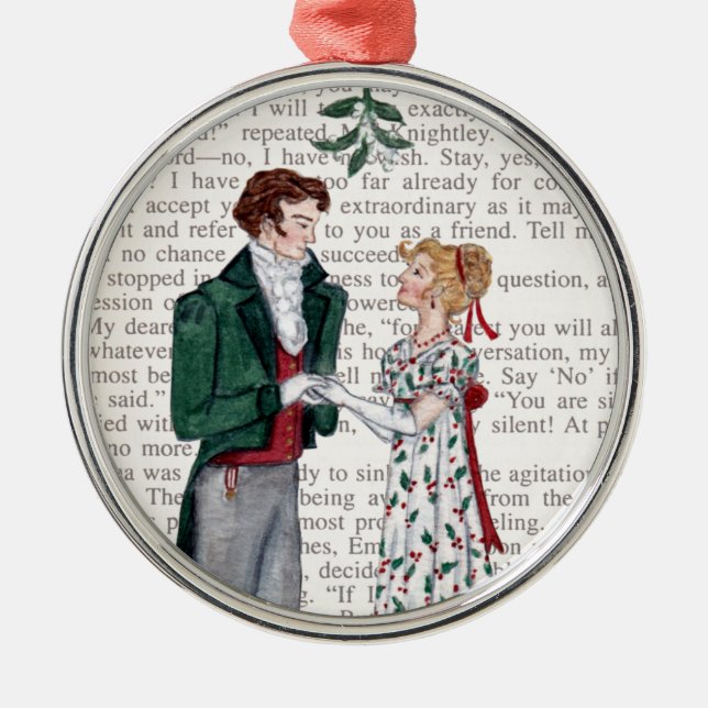 Under the Mistletoe - Jane Austen Metal Ornament (Front)