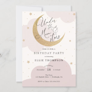 Star birthday invitation card — Image card