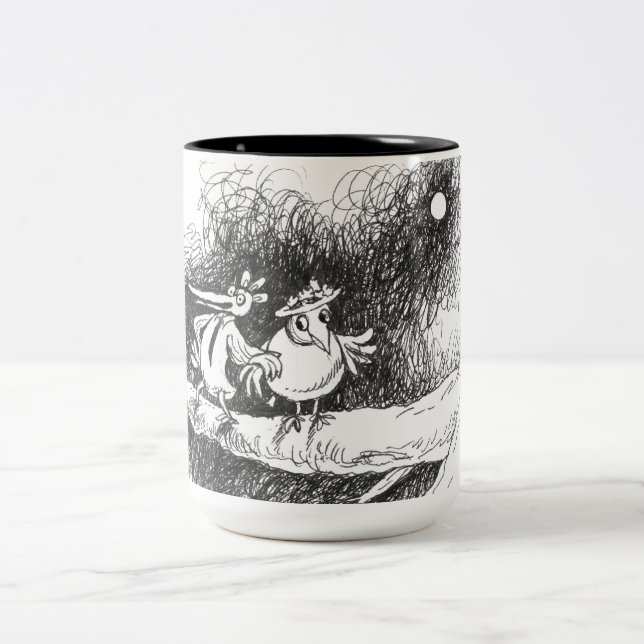 under the moon Two-Tone coffee mug (Center)