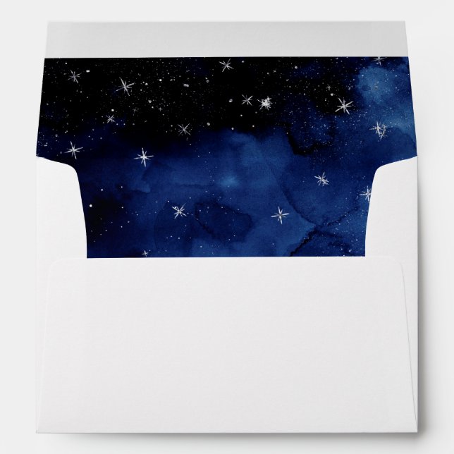 Under the Night Sky Wedding Invitation Envelope (Back (Bottom))